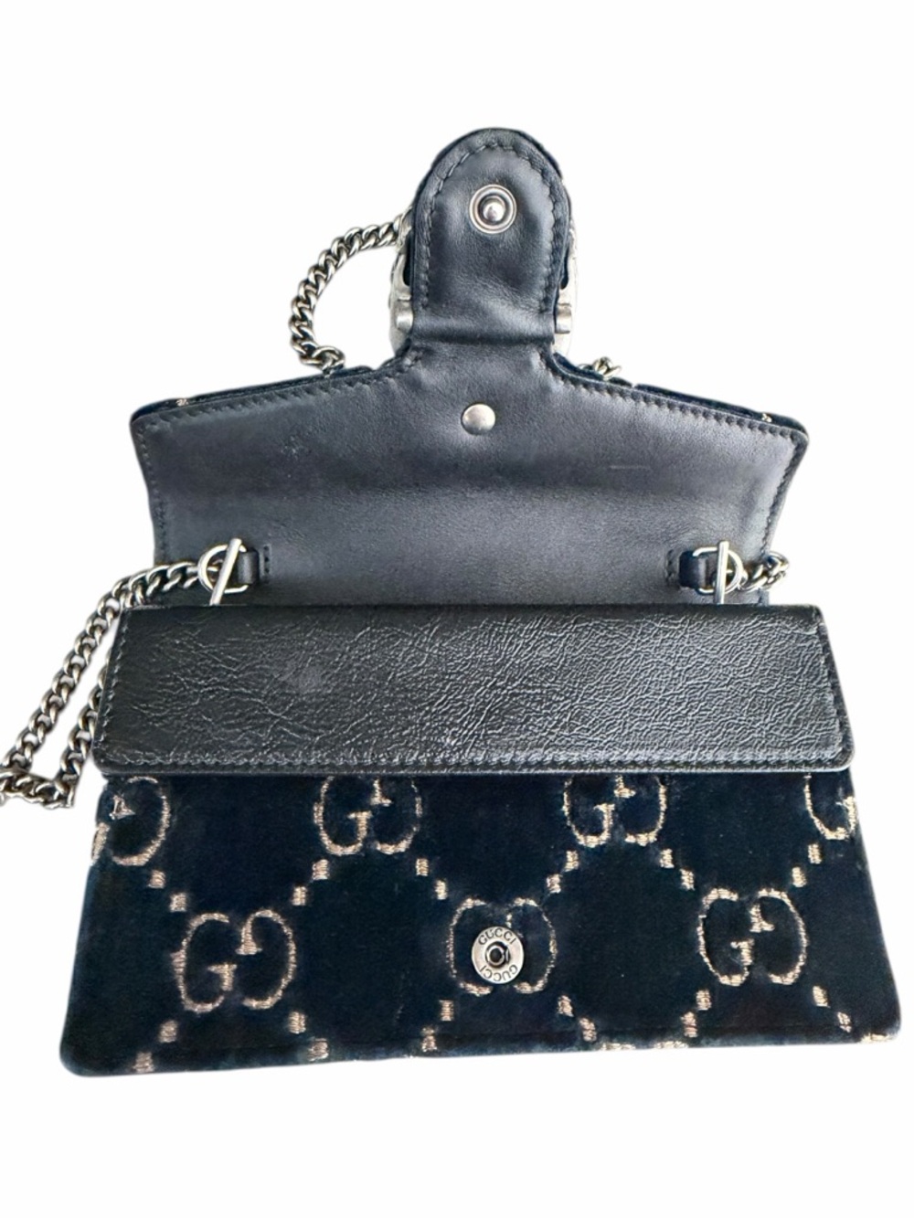 Gucci GG Navy Blue Velvet Dionysus Mini Crossbody Clutch shoulder Bag - Picture 6 of 17